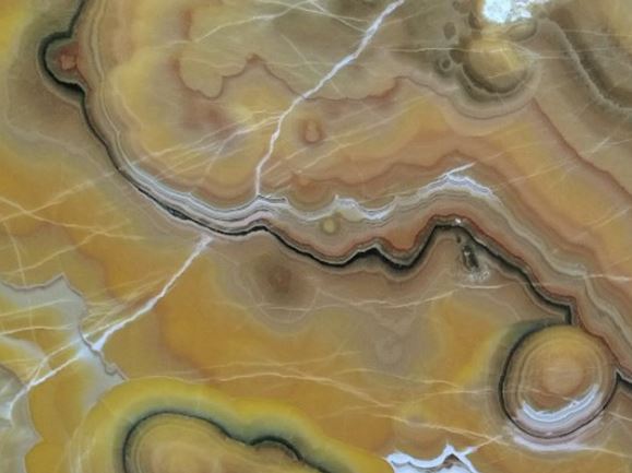Faux Translucent Stone Onyx Yellow And Brown